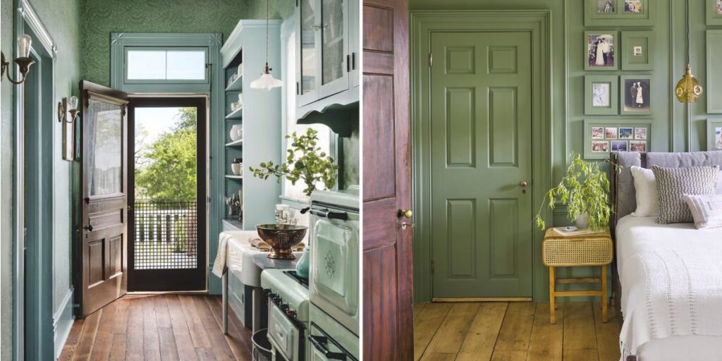 40 Green Bedroom Ideas for a Stylish and Calming Space Green bedroom showcasing a harmonious color pairing with complementary accents